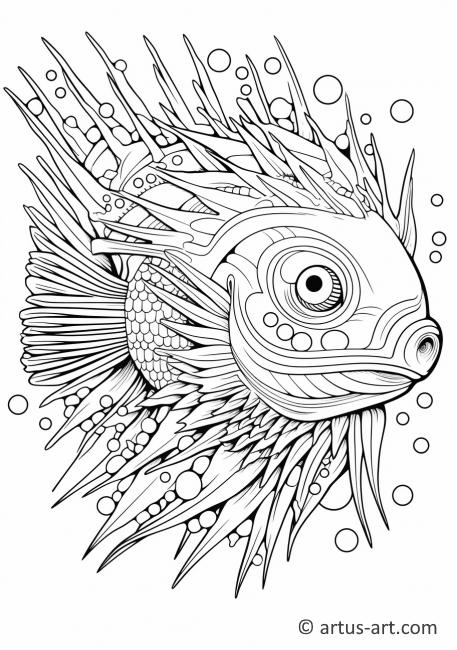 Porcupine fish Coloring Page